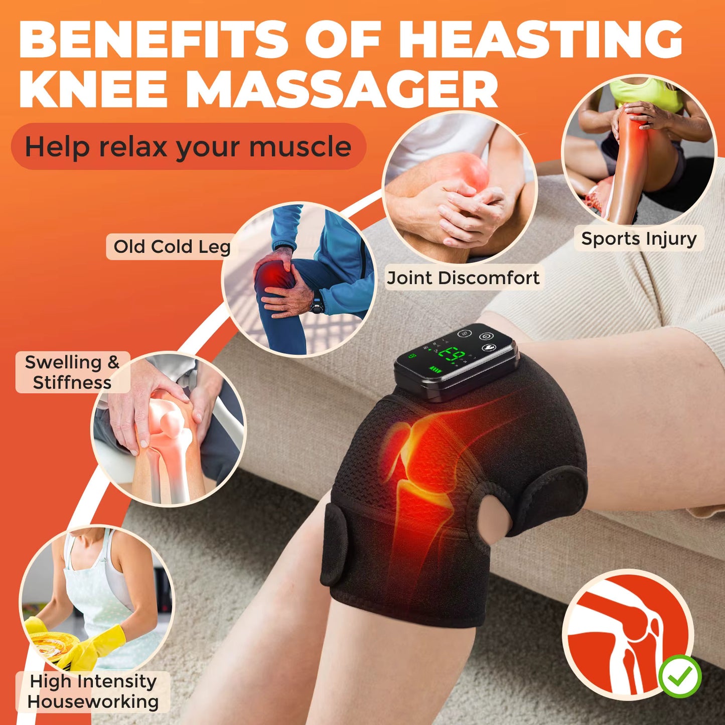 All-in-One Leg and Joint Massager with Heat & Vibration – Supports Comfort and Relaxation